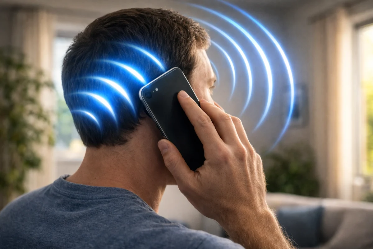 onde électromagnétique d'un téléphone